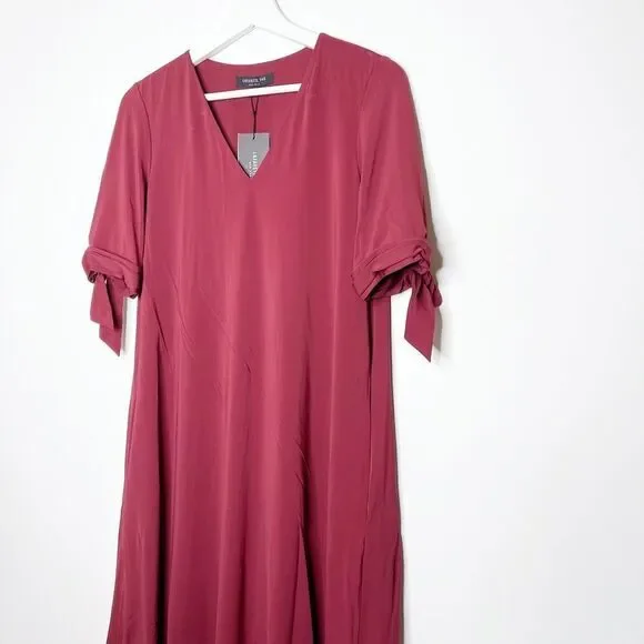 LAFAYETTE 148 Noor V-Neck Tie Sleeve Shift Dress - Picture 4 of 10